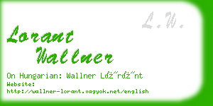 lorant wallner business card